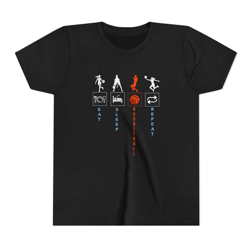 Basketball Enthusiast Youth Tee, Sporty Shirt for Kids, Perfect for Game Days, Birthdays, Supporters, Gift for Young Athletes